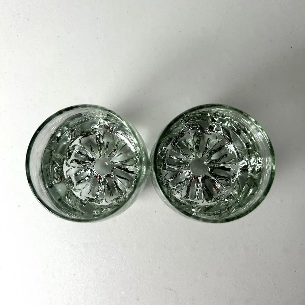 O'Mara's‎ Irish Country Cream Rippled Bottom Rocks Whiskey Glass Set of 2 Bar